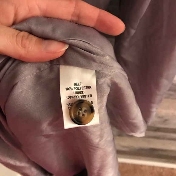 NWT- Lulus Lavender Satin Midi Shirt Dress - Picture 7 of 8